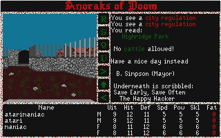 Anoraks of Doom - Untramielled Adventures atari screenshot